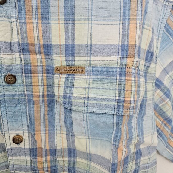 Clear Water Outfitters 100% Cotton XL Short Sleeve Button Front Casual Shirt - Picture 4 of 9